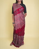 Doted Modal AJRAK saree set
